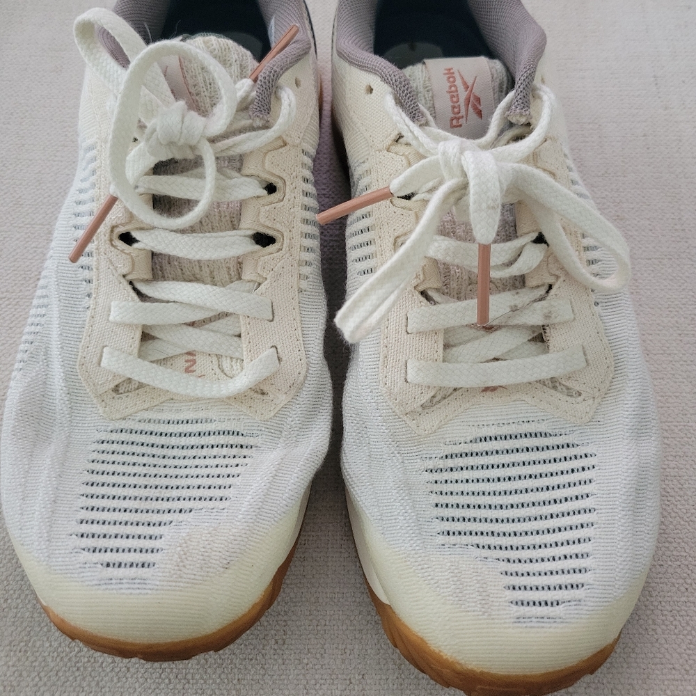 Reebok Cream and Tan Athletic Shoes
